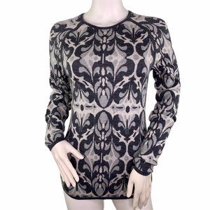 Title Nine Por Vida Gray Merino Wool Sweater S